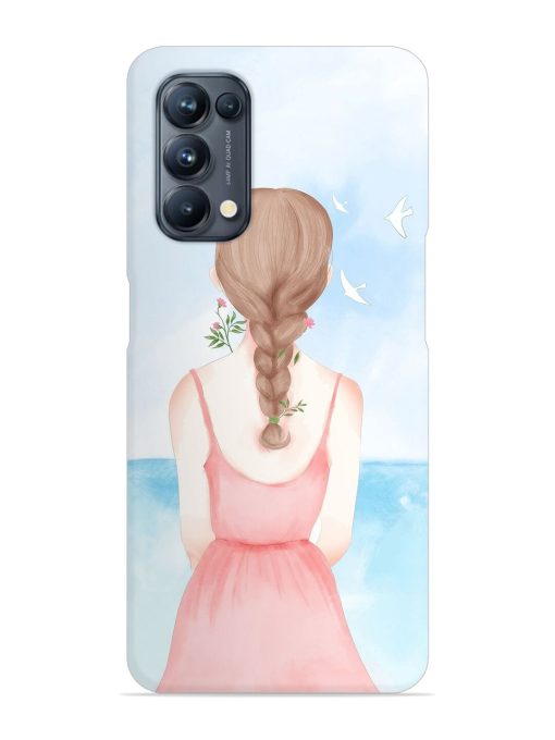 Watercolor Girl Vector Snap Case for Oppo Reno 5 Pro (5G) Zapvi