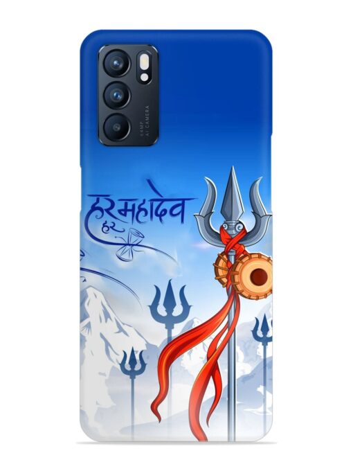 Har Har Mahadev Trishul Snap Case for Oppo Reno 6 (5G) Zapvi