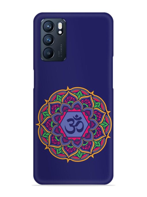 Om Mandala Art Blue Snap Case for Oppo Reno 6 (5G)