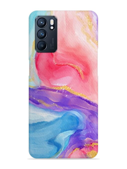 Watercolor Gradient Snap Case for Oppo Reno 6 (5G) Zapvi