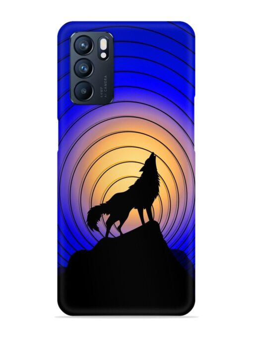 Fox Roaring Design Snap Case for Oppo Reno 6 (5G)