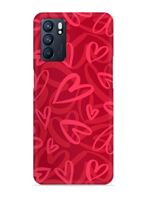 Seamless Romantic Pattern Snap Case for Oppo Reno 6 (5G)