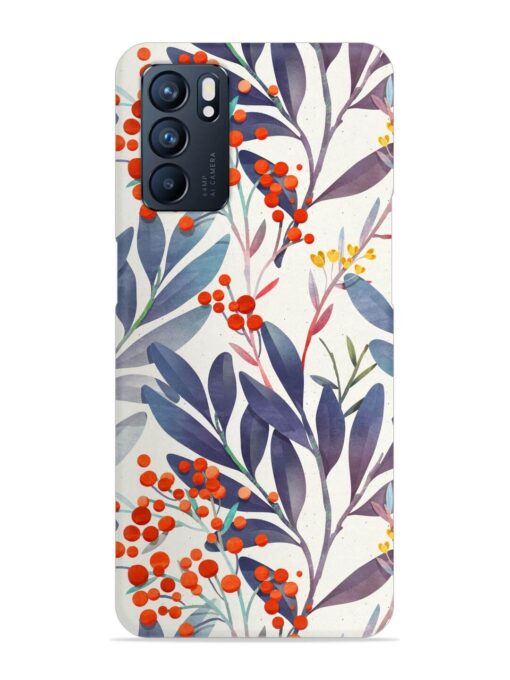 Seamless Floral Pattern Snap Case for Oppo Reno 6 (5G) Zapvi