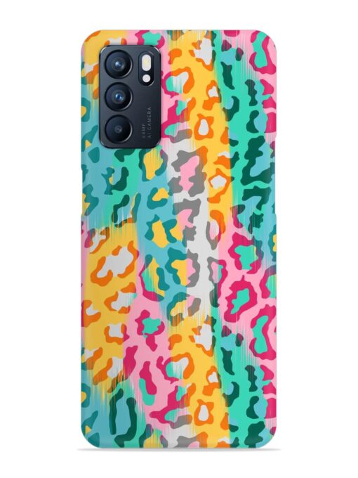 Seamless Vector Colorful Snap Case for Oppo Reno 6 (5G) Zapvi