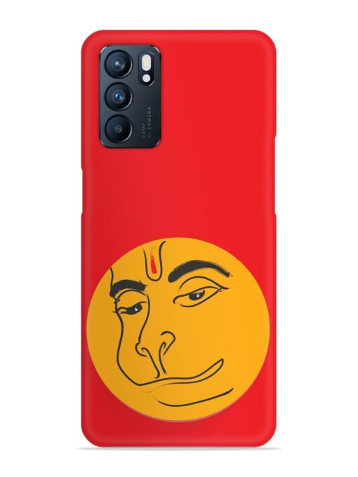 Lord Hanuman Vector Snap Case for Oppo Reno 6 (5G) Zapvi