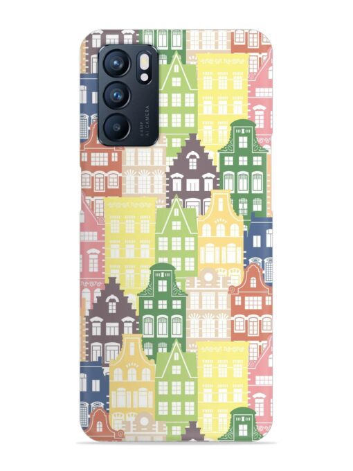 Seamless Shapes Pattern Snap Case for Oppo Reno 6 (5G) Zapvi