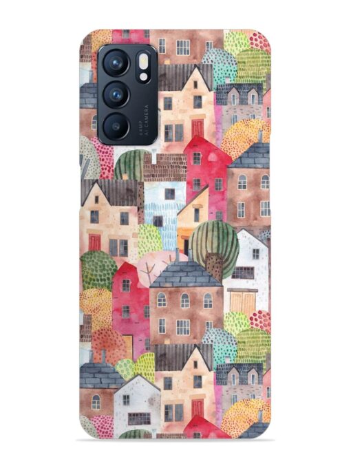 Abstract Seamless Pattern Snap Case for Oppo Reno 6 (5G) Zapvi