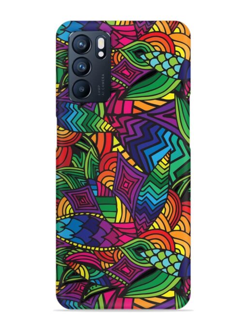 Abstract Multicolor Seamless Snap Case for Oppo Reno 6 (5G) Zapvi