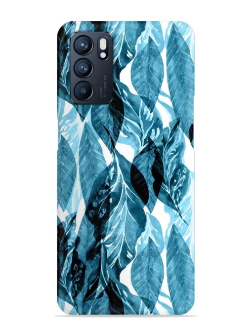 Leaves Pattern Jungle Snap Case for Oppo Reno 6 (5G)