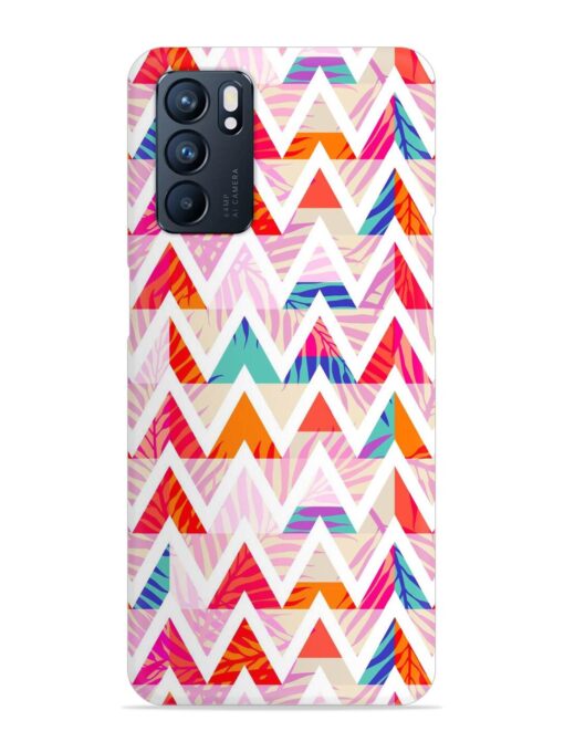 Abstract Triangle Background Snap Case for Oppo Reno 6 (5G)