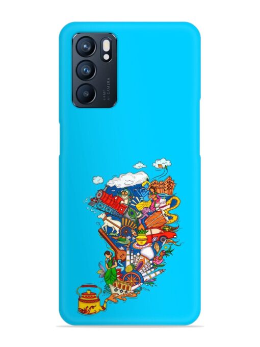 Vector Design Indian Snap Case for Oppo Reno 6 (5G) Zapvi