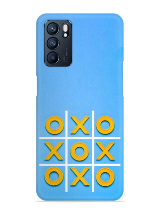 Yellow Plastic Crosses Snap Case for Oppo Reno 6 (5G) Zapvi