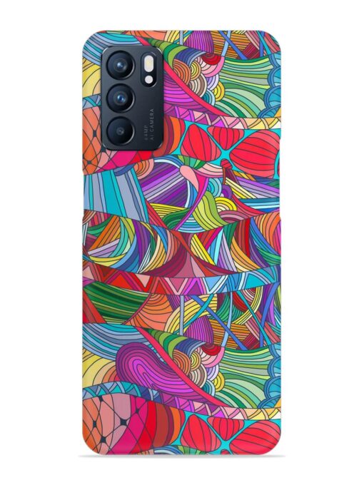 Seamless Patterns Hand Drawn Snap Case for Oppo Reno 6 (5G)