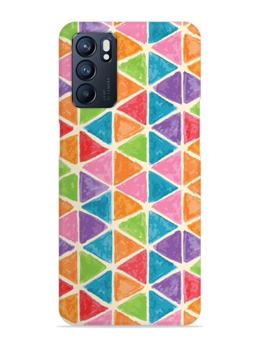 Seamless Colorful Isometric Snap Case for Oppo Reno 6 (5G) Zapvi