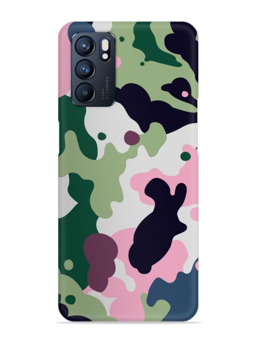 Seamless Funky Camouflage Snap Case for Oppo Reno 6 (5G) Zapvi