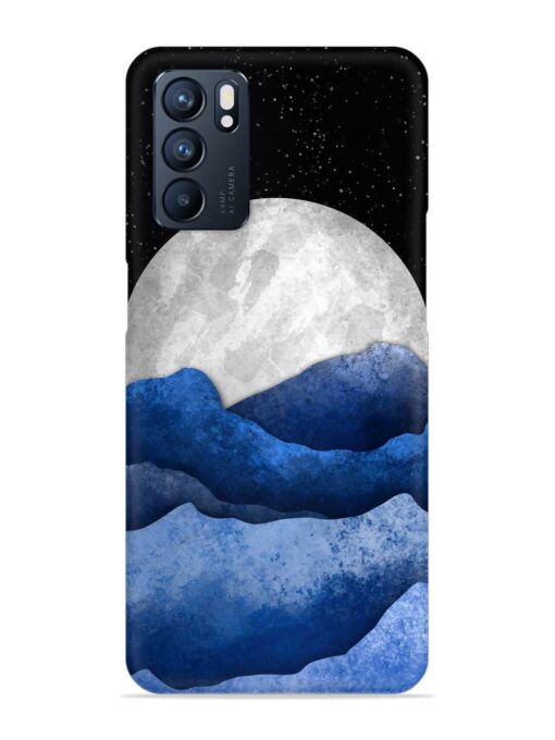 Full Moon Mountain Vector Snap Case for Oppo Reno 6 (5G)