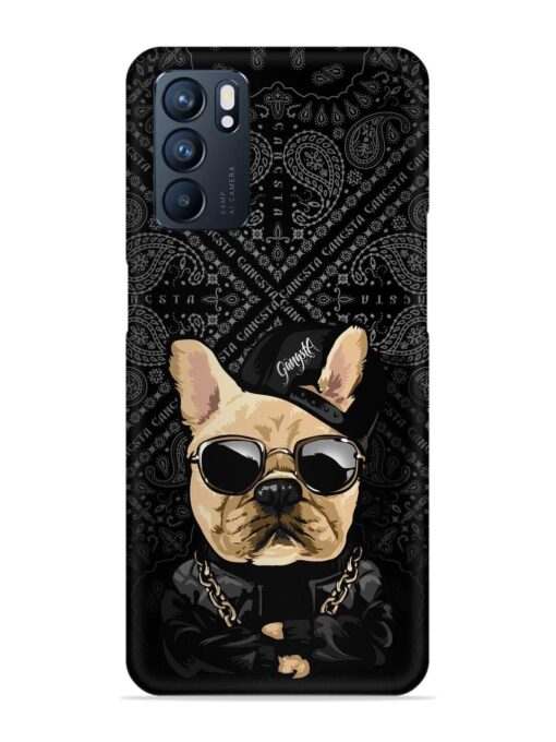 Gangsta Cool Sunglasses Dog Snap Case for Oppo Reno 6 (5G) Zapvi