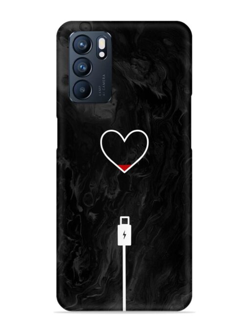 Heart Charging Vector Snap Case for Oppo Reno 6 (5G) Zapvi