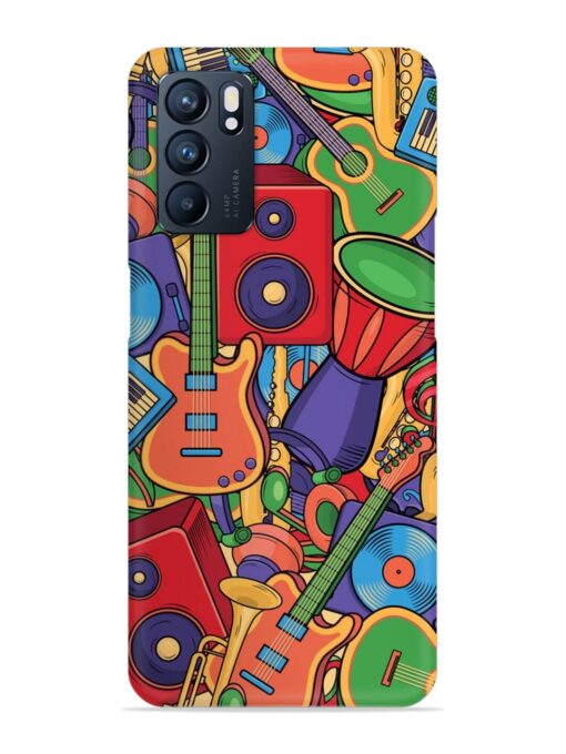 Colorful Music Art Snap Case for Oppo Reno 6 (5G) Zapvi