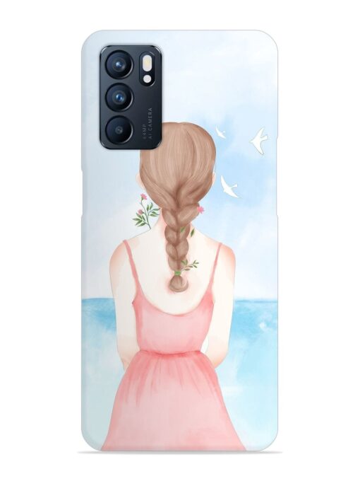 Watercolor Girl Vector Snap Case for Oppo Reno 6 (5G) Zapvi