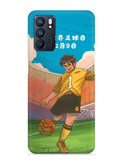 Soccer Kick Snap Case for Oppo Reno 6 (5G)