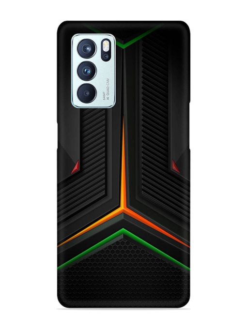 Orange Triangle Light Snap Case for Oppo Reno 6 Pro (5G) Zapvi