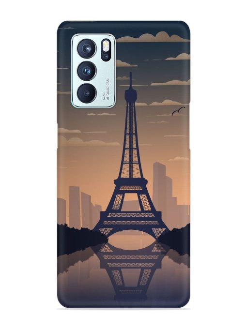 France Paris Eiffel Tower Gradient Snap Case for Oppo Reno 6 Pro (5G) Zapvi