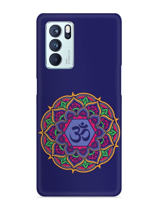 Om Mandala Art Blue Snap Case for Oppo Reno 6 Pro (5G)