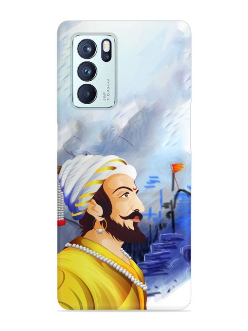 Shivaji Maharaj Color Paint Art Snap Case for Oppo Reno 6 Pro (5G)