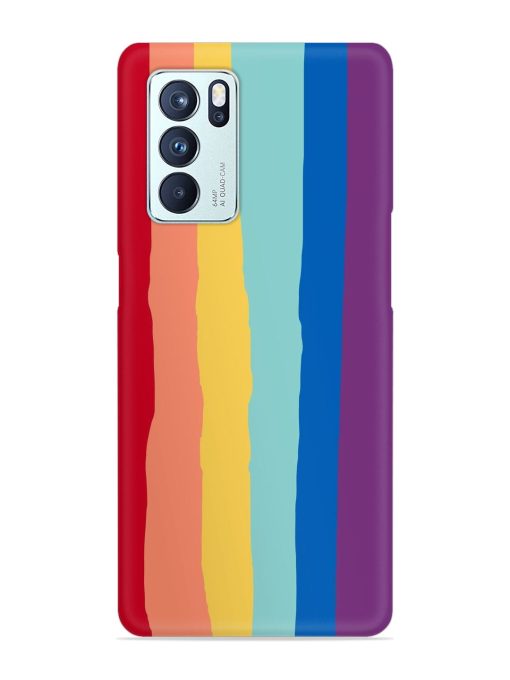 Rainbow Genuine Liquid Snap Case for Oppo Reno 6 Pro (5G) Zapvi