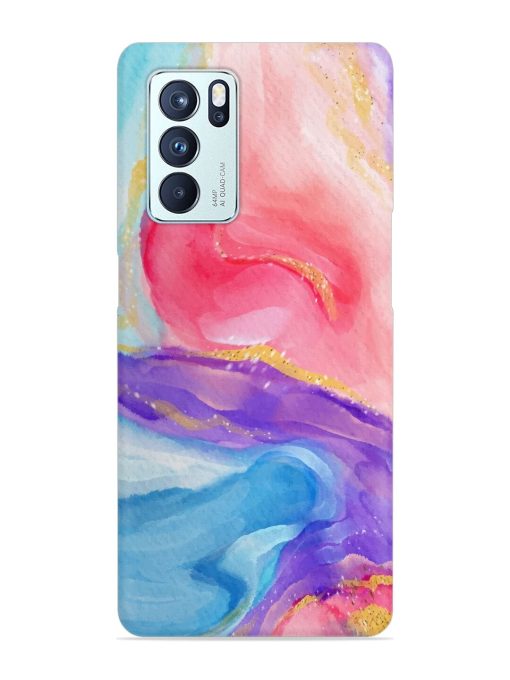 Watercolor Gradient Snap Case for Oppo Reno 6 Pro (5G) Zapvi