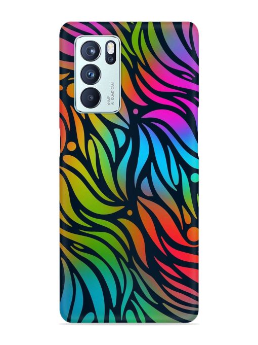 Abstract Leaf Design Snap Case for Oppo Reno 6 Pro (5G) Zapvi