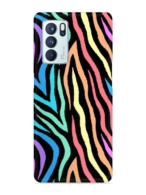 Colorful Abstract Zebra Snap Case for Oppo Reno 6 Pro (5G) Zapvi