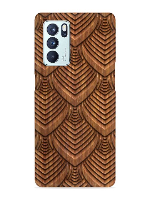 Carved Pattern On Snap Case for Oppo Reno 6 Pro (5G) Zapvi