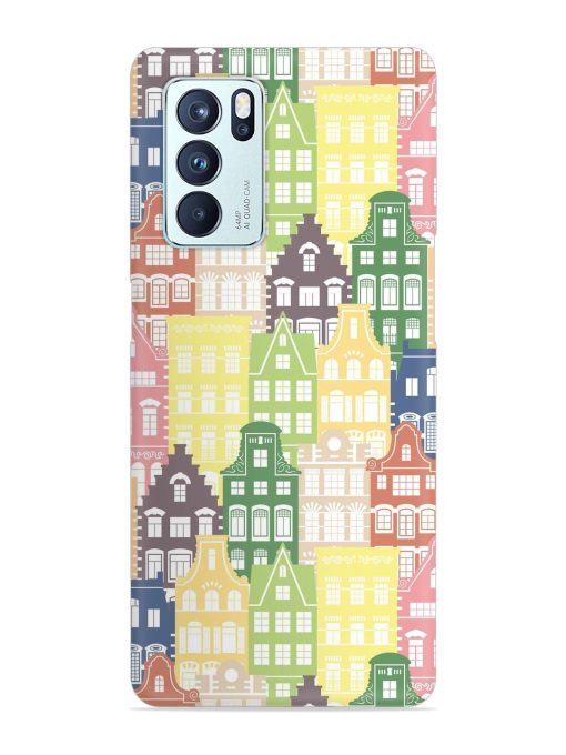 Seamless Shapes Pattern Snap Case for Oppo Reno 6 Pro (5G)