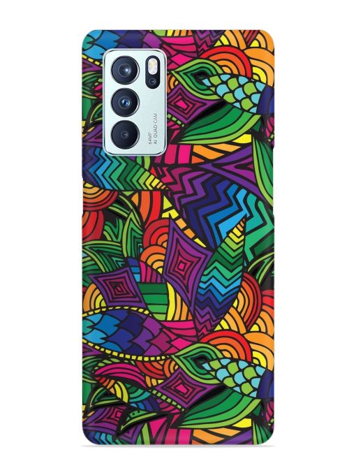 Abstract Multicolor Seamless Snap Case for Oppo Reno 6 Pro (5G) Zapvi