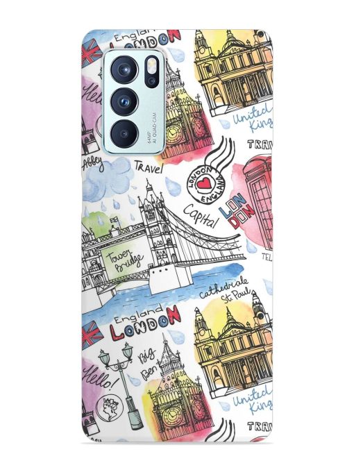 Vector London Landmark Snap Case for Oppo Reno 6 Pro (5G) Zapvi