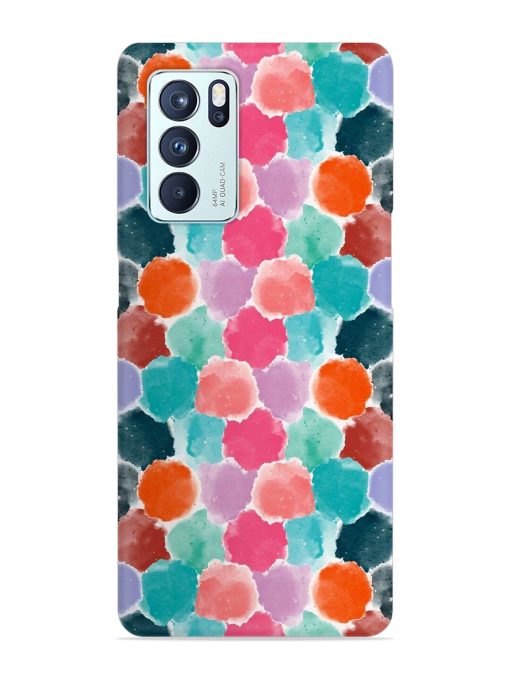 Colorful Seamless Pattern Snap Case for Oppo Reno 6 Pro (5G)