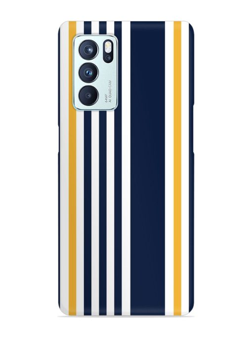 Seamless Stripe Pattern Snap Case for Oppo Reno 6 Pro (5G)