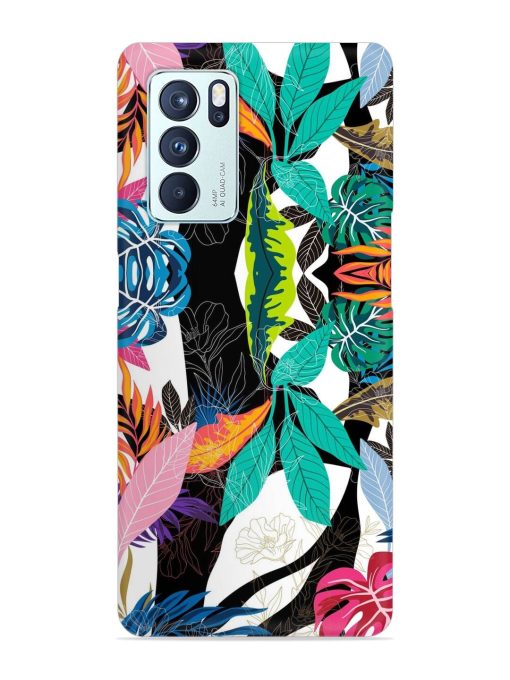 Floral Pattern Bright Snap Case for Oppo Reno 6 Pro (5G) Zapvi