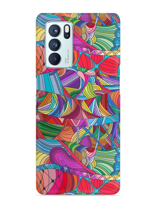 Seamless Patterns Hand Drawn Snap Case for Oppo Reno 6 Pro (5G) Zapvi