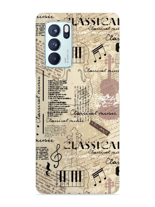 Classical Music Lpattern Snap Case for Oppo Reno 6 Pro (5G) Zapvi