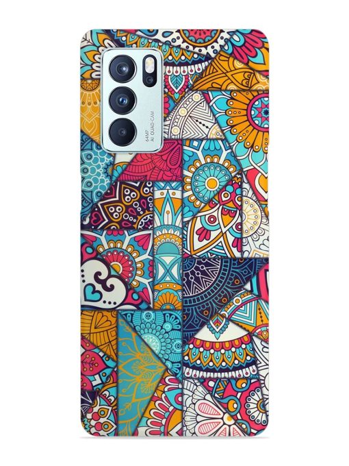 Patchwork Pattern Vintage Snap Case for Oppo Reno 6 Pro (5G) Zapvi