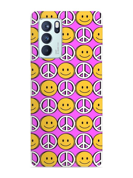 Smiley Face Peace Snap Case for Oppo Reno 6 Pro (5G) Zapvi