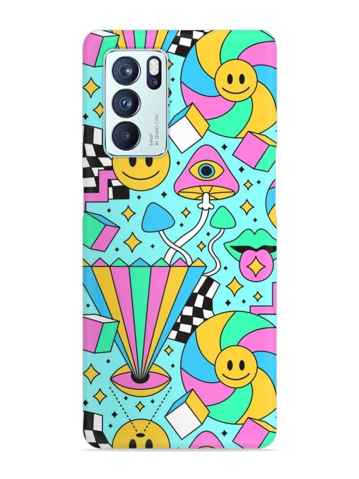 Trippy Rainbow 60S Snap Case for Oppo Reno 6 Pro (5G) Zapvi