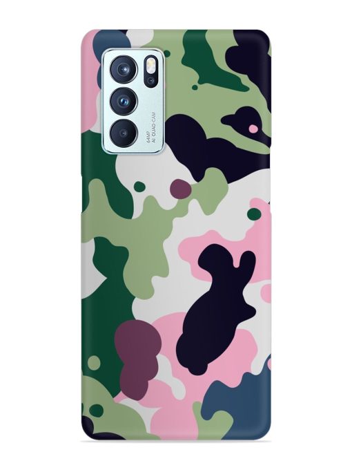 Seamless Funky Camouflage Snap Case for Oppo Reno 6 Pro (5G) Zapvi