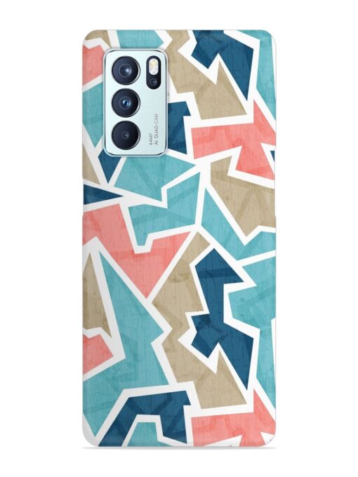 Vintage Geometric Triangle Snap Case for Oppo Reno 6 Pro (5G) Zapvi