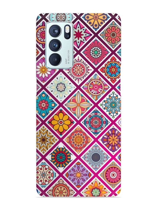 Seamless Tile Pattern Snap Case for Oppo Reno 6 Pro (5G)