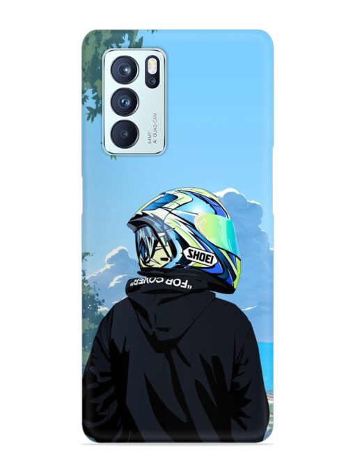 Rider With Helmet Snap Case for Oppo Reno 6 Pro (5G) Zapvi