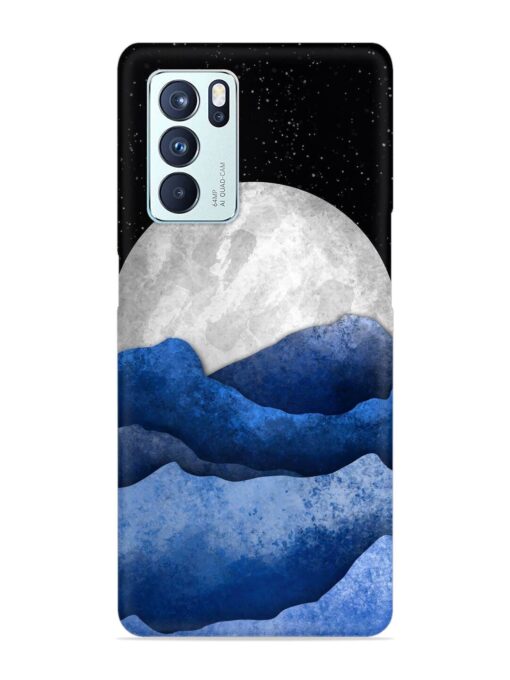 Full Moon Mountain Vector Snap Case for Oppo Reno 6 Pro (5G) Zapvi